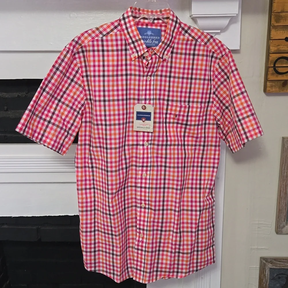 Saddlebred plaid short sleeve shirt - Picture 1 of 9